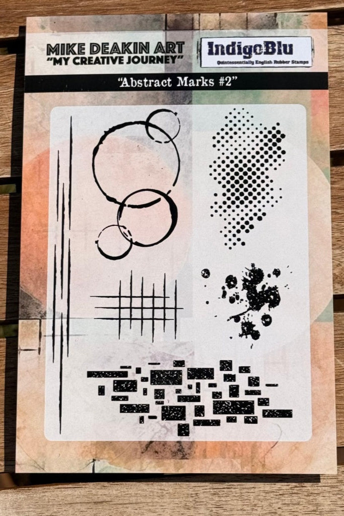 Abstract Marks 2 A6 Red Rubber Stamp