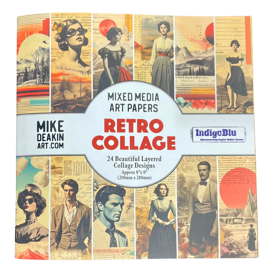 Retro Collage Paper Book - 8" x 8"