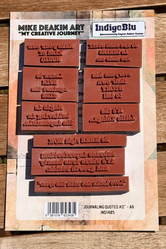 Journal Quotes 2 A6 Red Rubber Stamp