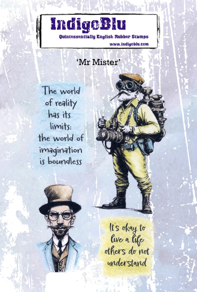 Mr Mister A6 Red Rubber Stamp