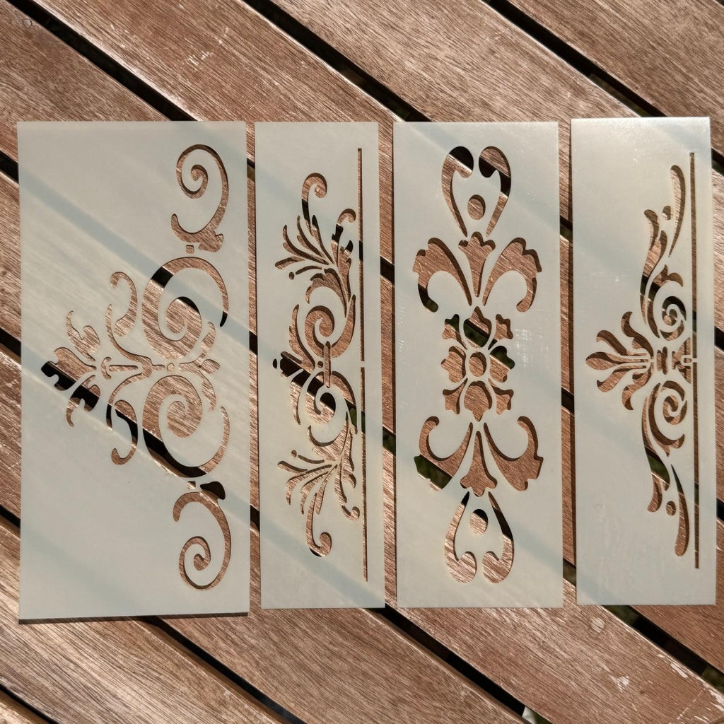 Stencil - Baroque Borders (4 pack)