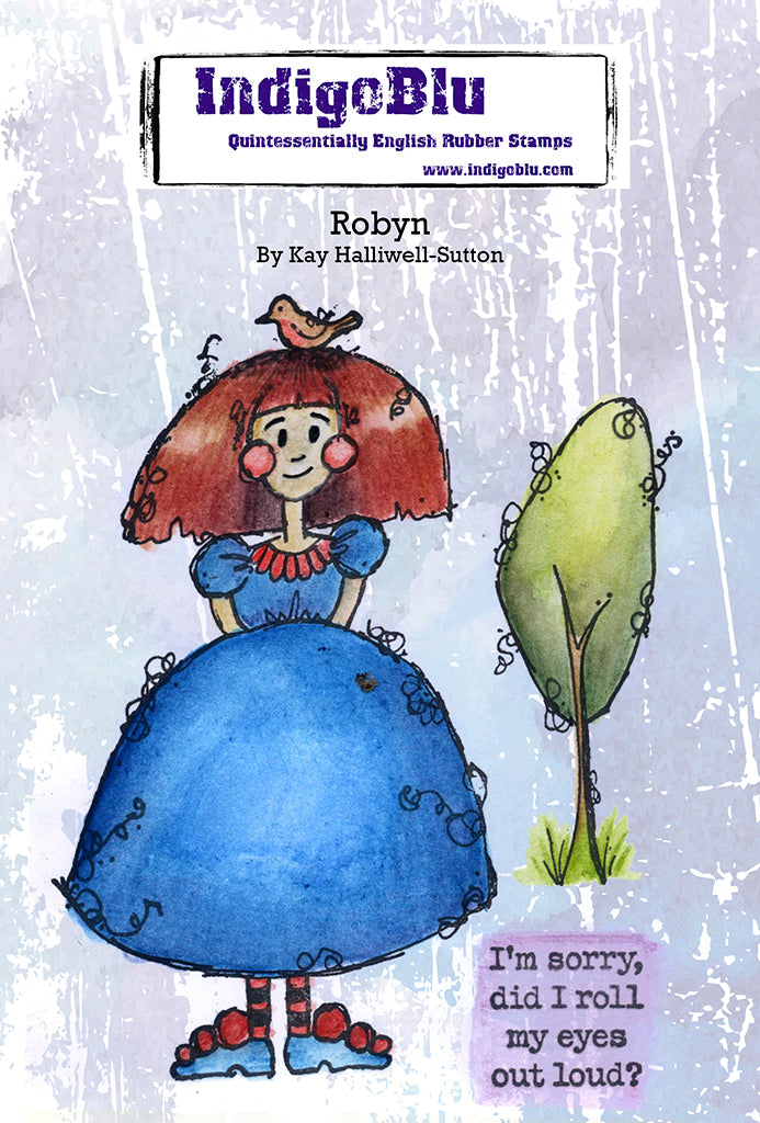 Robyn A6 Red Rubber Stamp