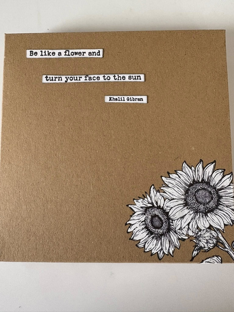 Turn to the Sun A6 Red Rubber Stamp